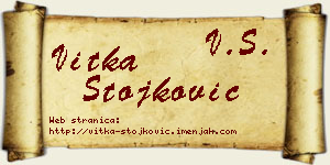 Vitka Stojković vizit kartica